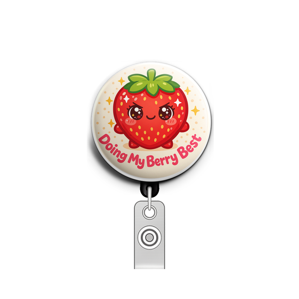 Doing My Berry Best Swapfinity Retractable ID Badge Reel - - Topperswap