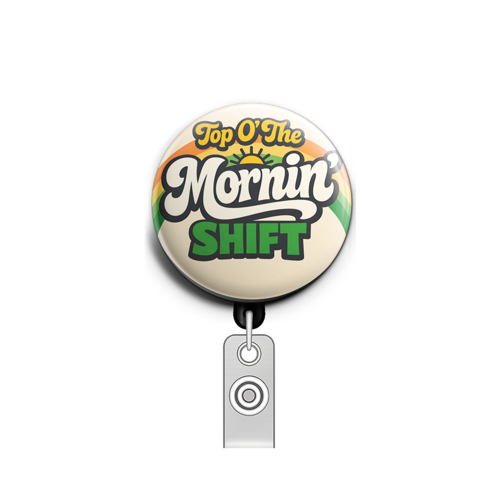 Top O the Mornin Shift Swapfinity Retractable ID Badge Reel - - Topperswap