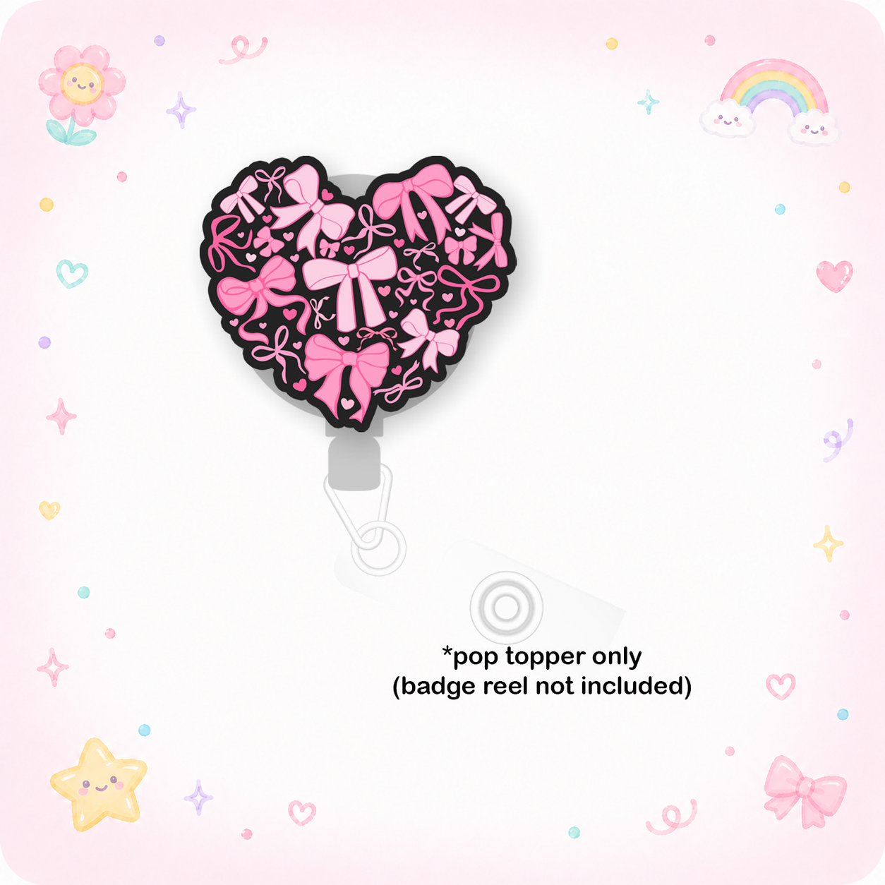 Bow-Tied Heart Pop Topper - - Topperswap