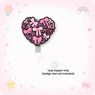 Bow-Tied Heart Pop Topper