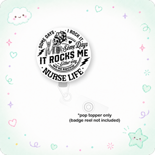 Rockin Nurse Life - Skeleton Pop Topper