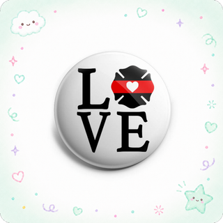 Thin Red Line of Courage LOVE Emblem Topper