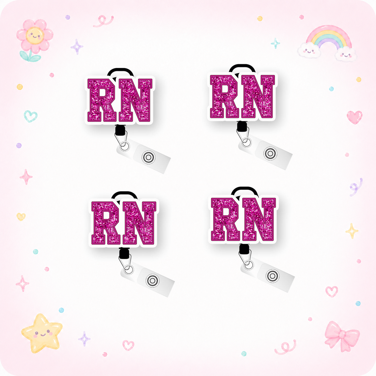 RN Radiance Pop Topper Swapfinity Retractable ID Badge Reel - - Topperswap