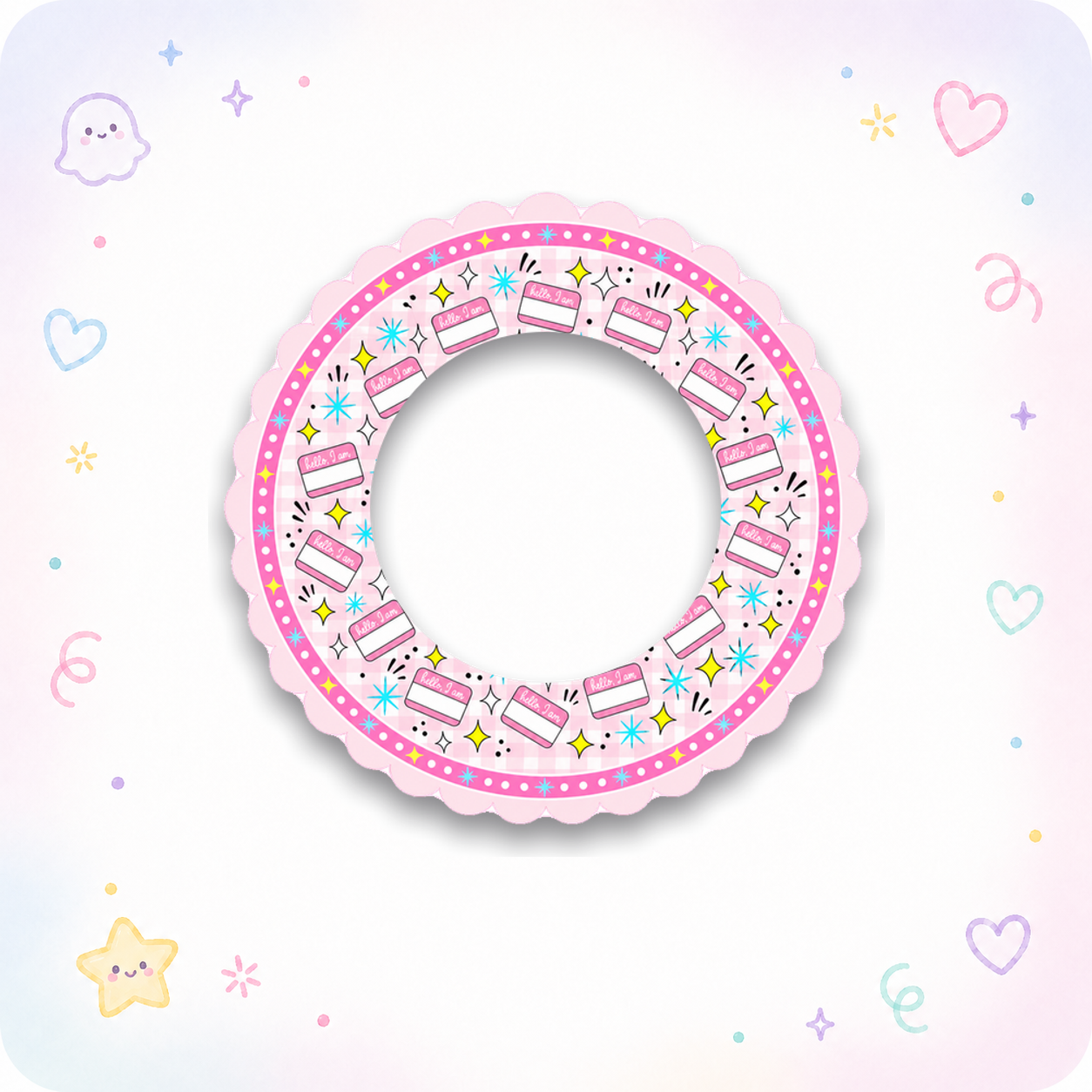 Matching Frame — Doing My Best Hello Sticker - - Topperswap