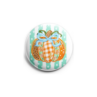 Gingham Pumpkin Bow Topper