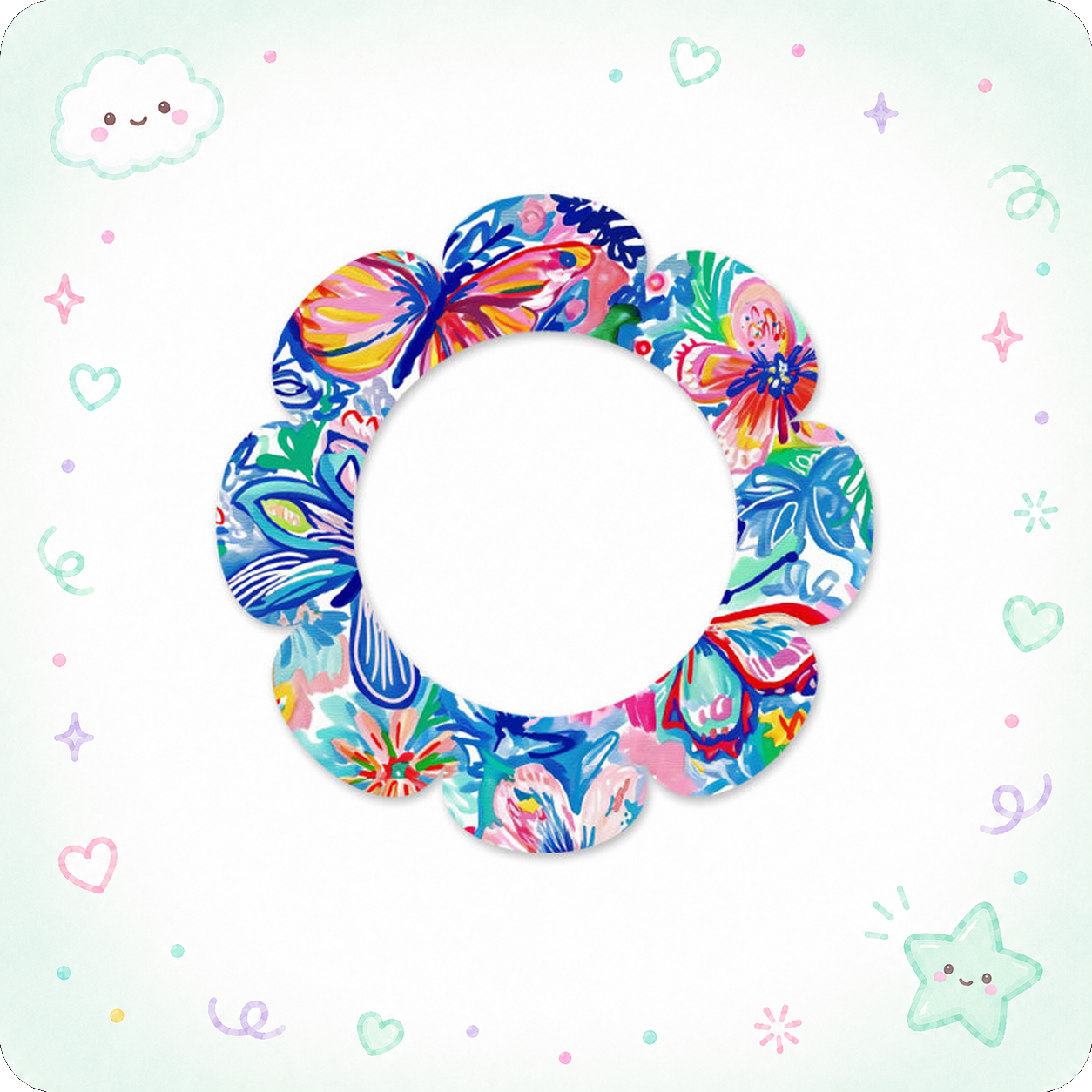Nautical Floral Splash Swapper - - Topperswap