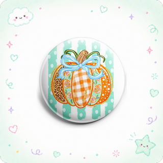 Gingham Pumpkin Bow Topper