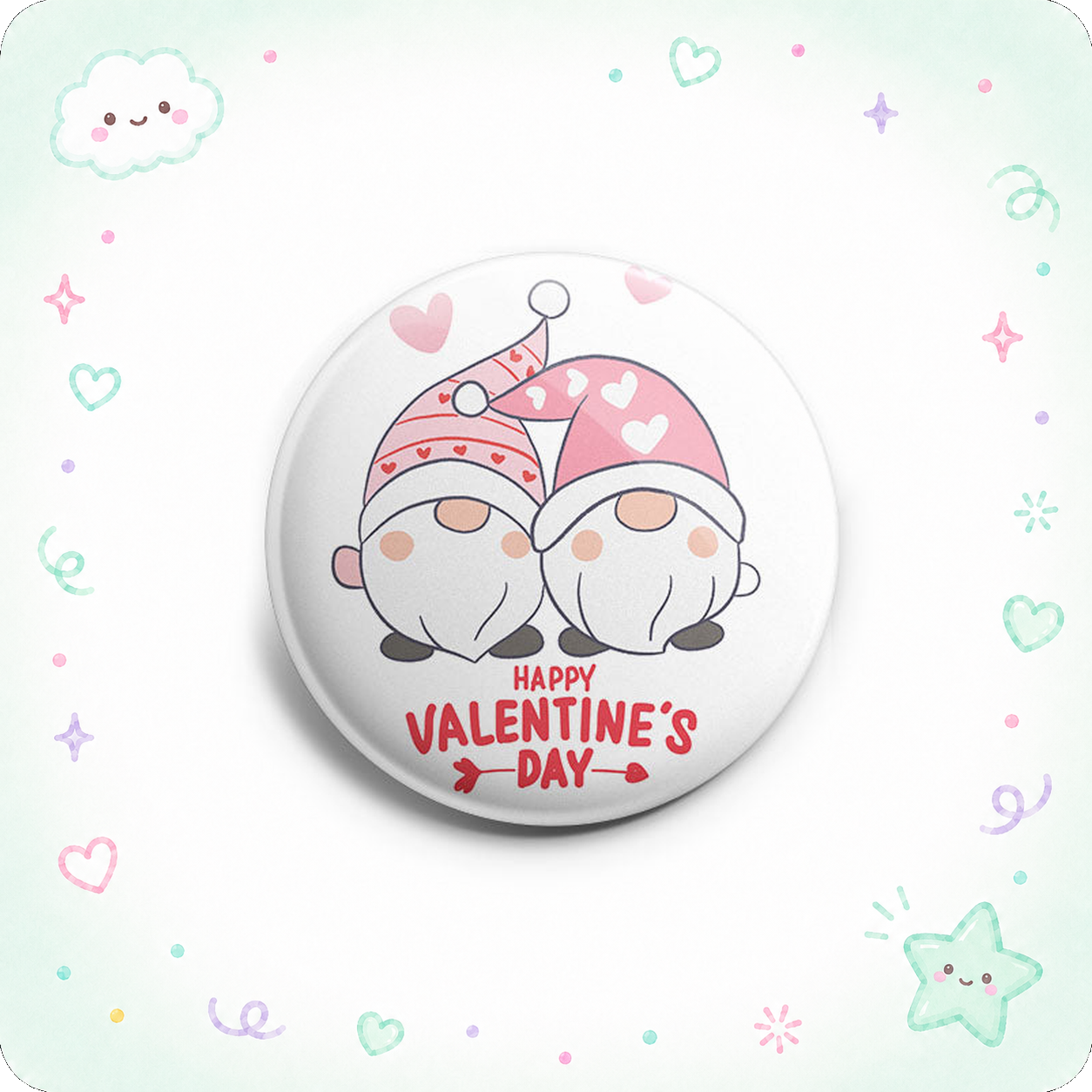Happy Valentine Gnomes 23 Topper - - Topperswap
