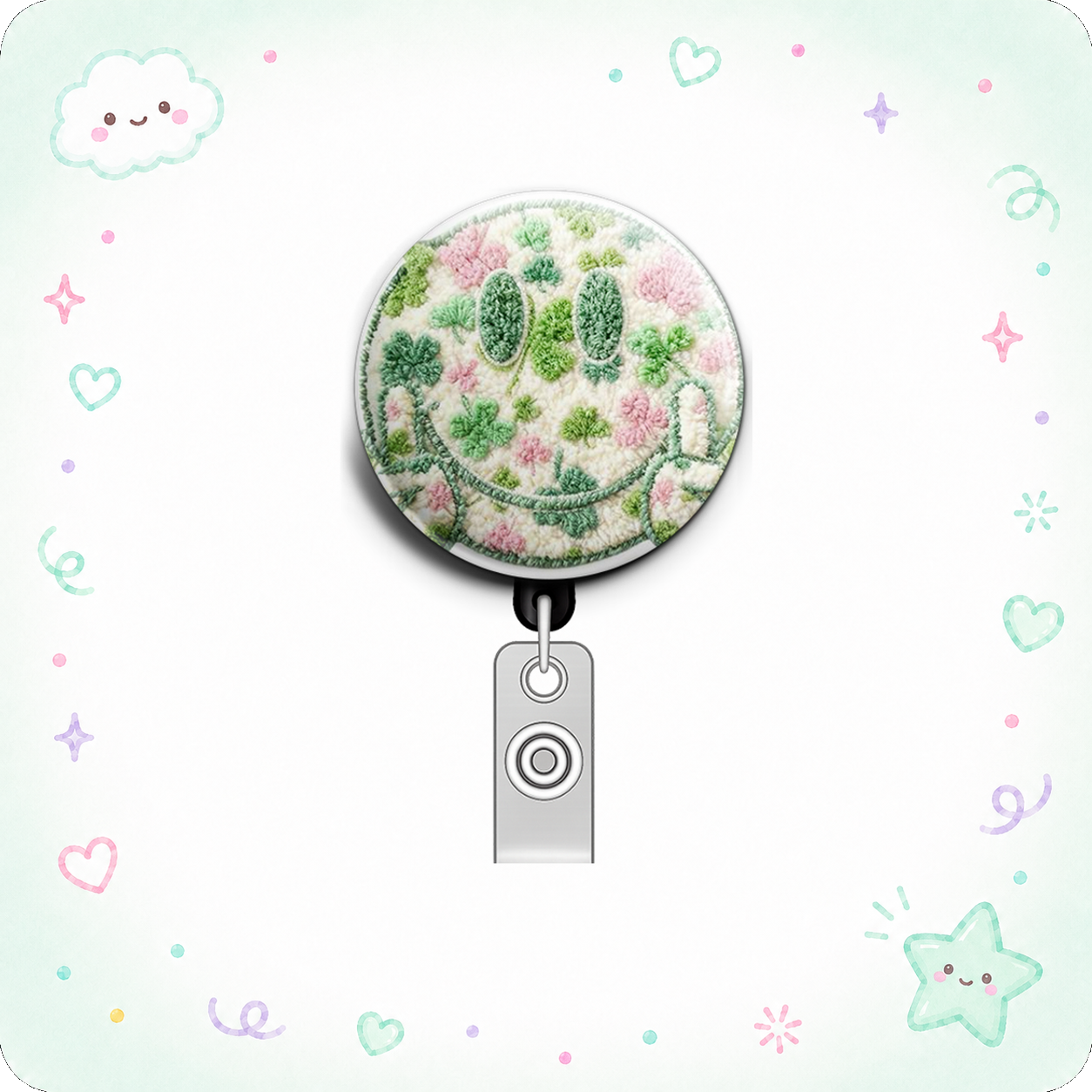Joyful Jamboree Swapfinity Retractable ID Badge Reel - - Topperswap