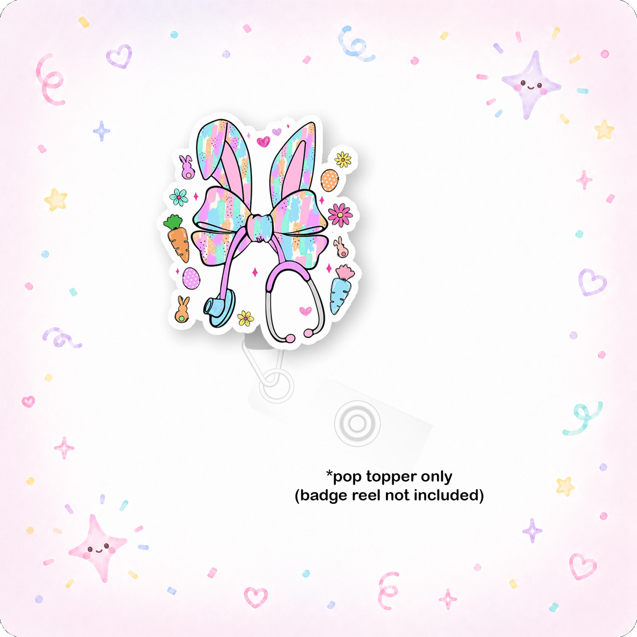 Easter Bunny Nurse Pop Topper - - Topperswap
