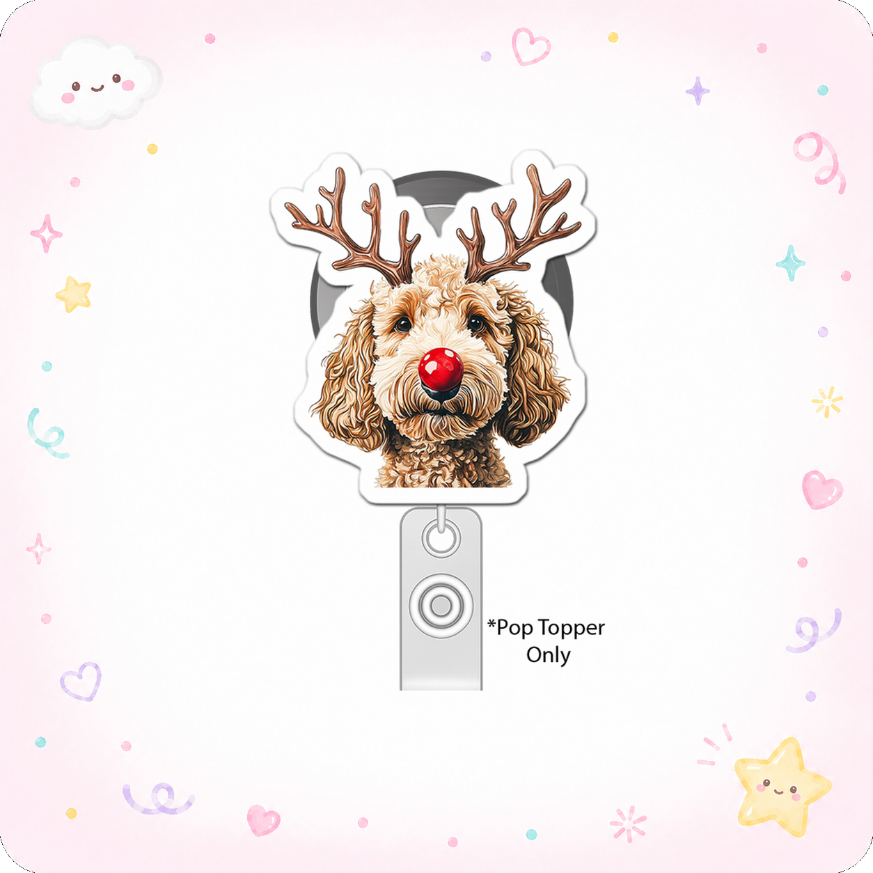 Rudolph's Doodle Delight Pop Topper - - Topperswap
