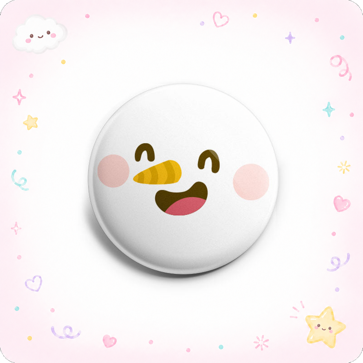 Laughing Snowman Face Topper - - Topperswap