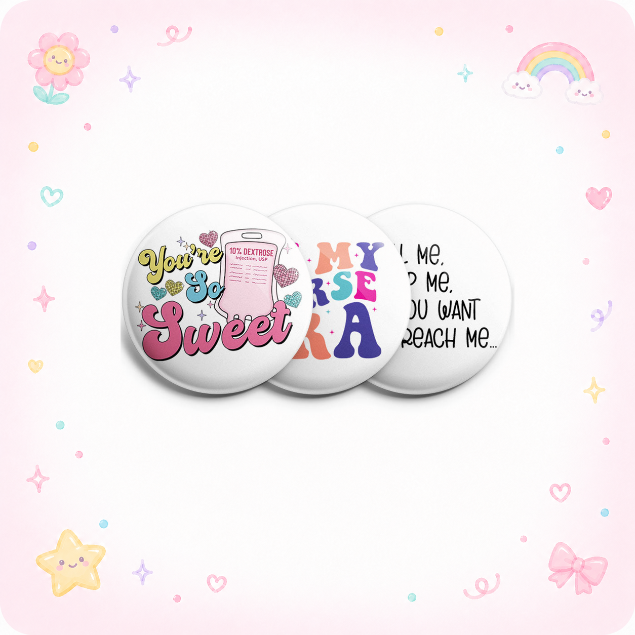 Bubbly Nurse Fun Topper 3-Pack (Save 5%) - - Topperswap
