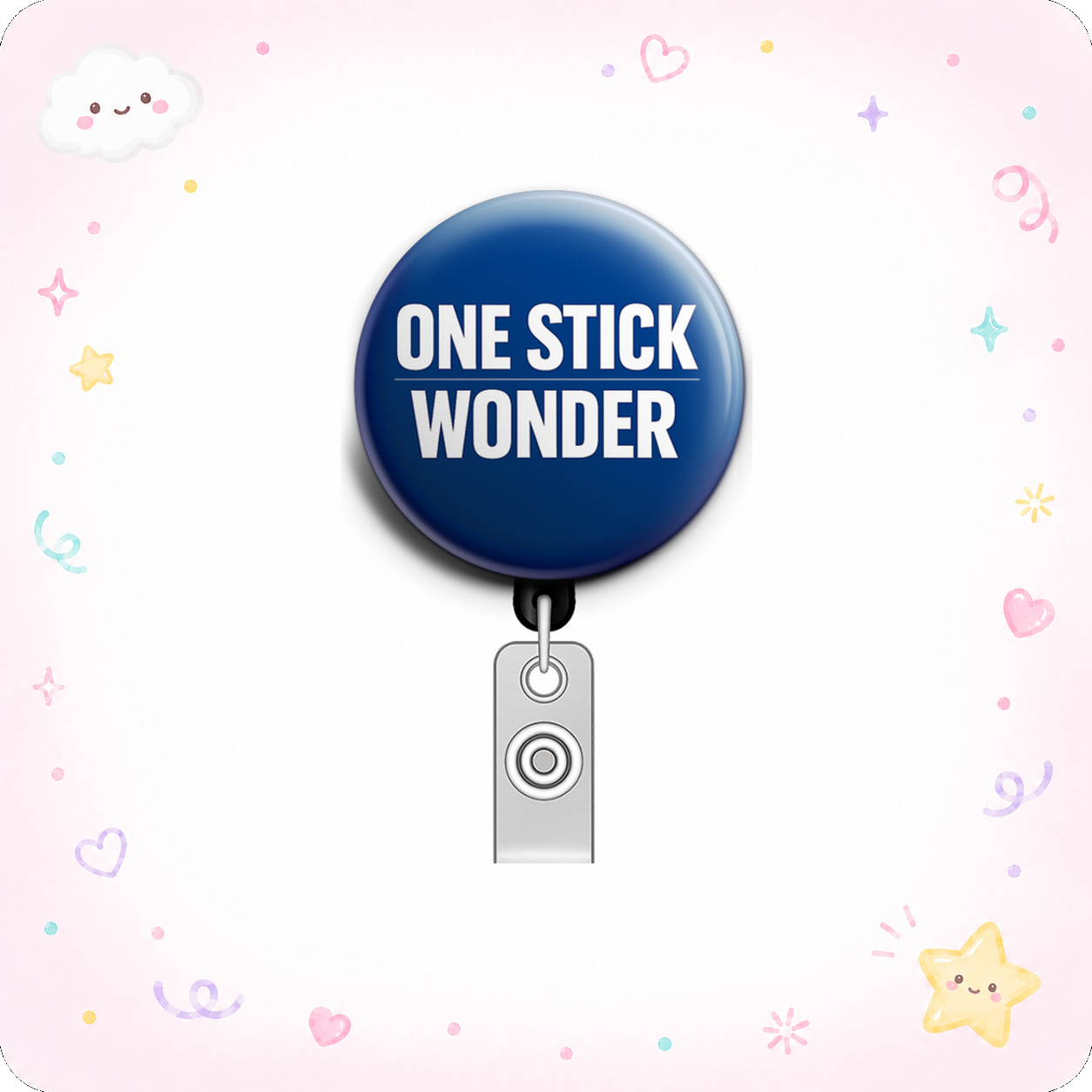 One Stick Wonder Swapfinity Retractable ID Badge Reel - - Topperswap