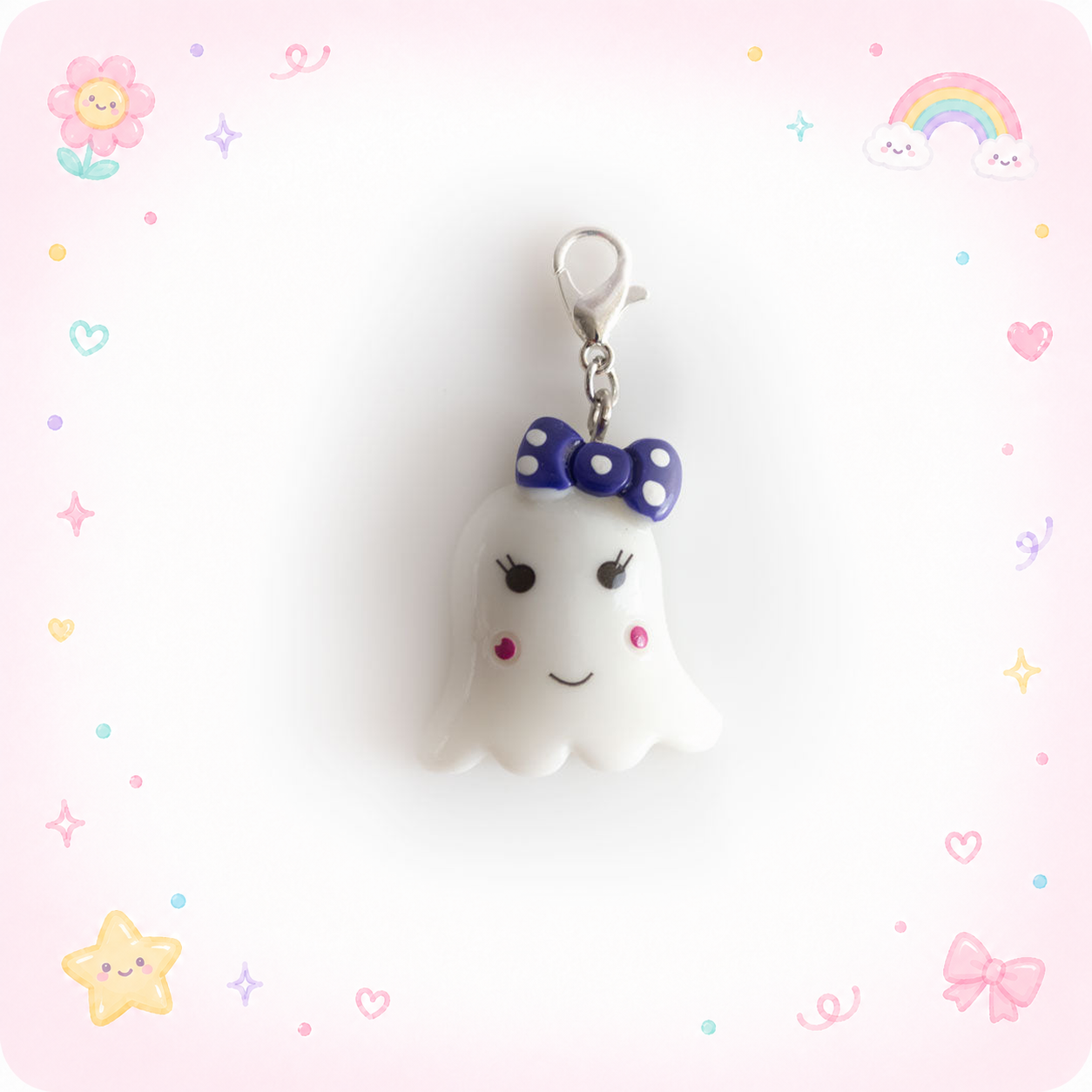 Ghost Girl Charm Badge Reel Add-on - - Topperswap