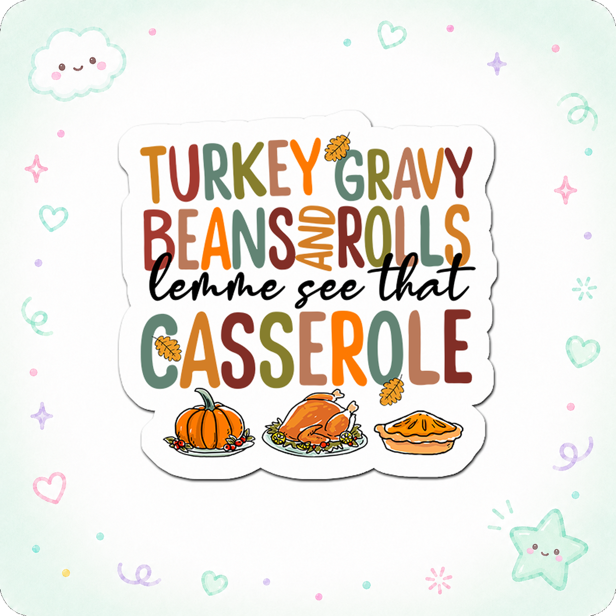 Casserole Commander Vibes Sticker - - Topperswap