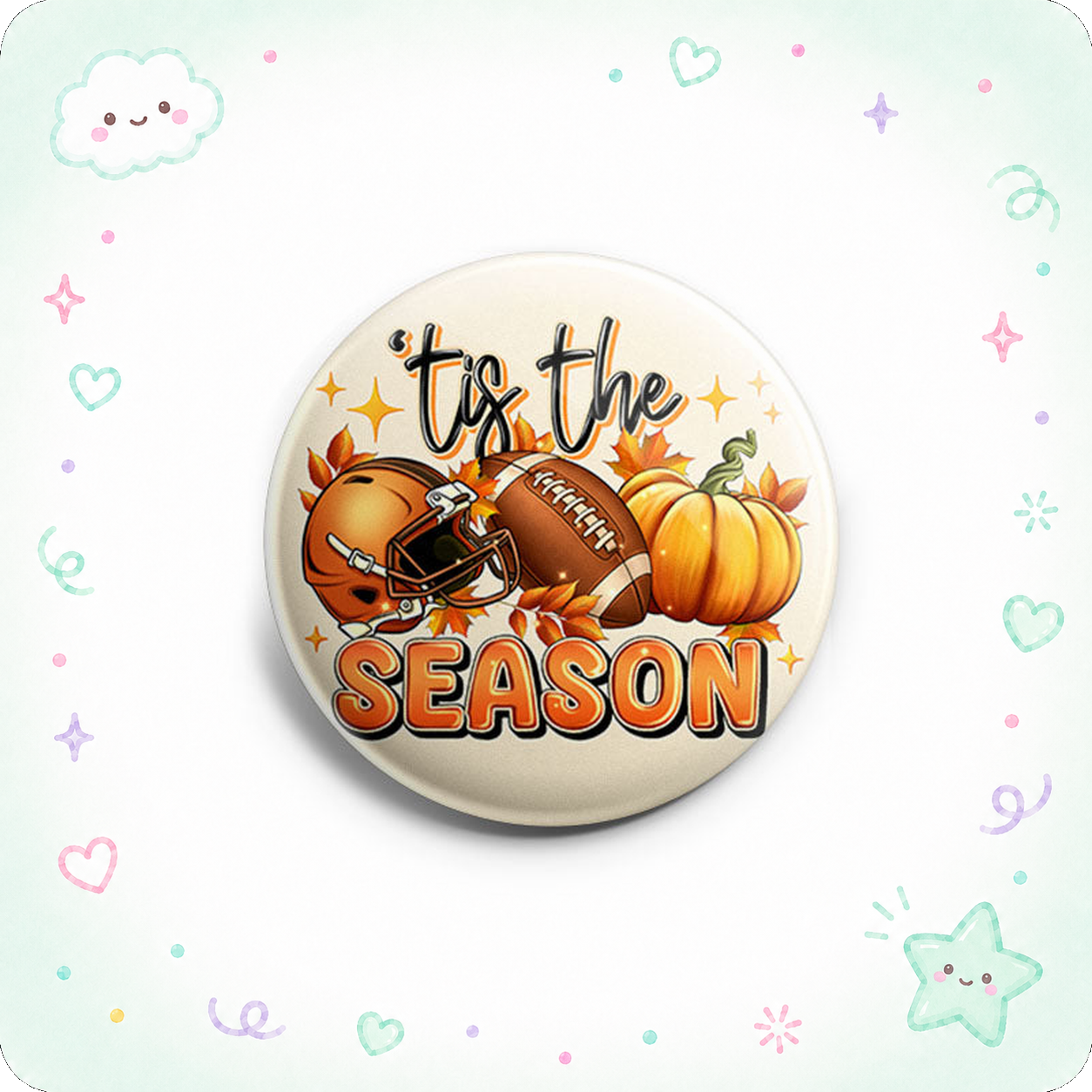 Game Day Pumpkin Topper - - Topperswap