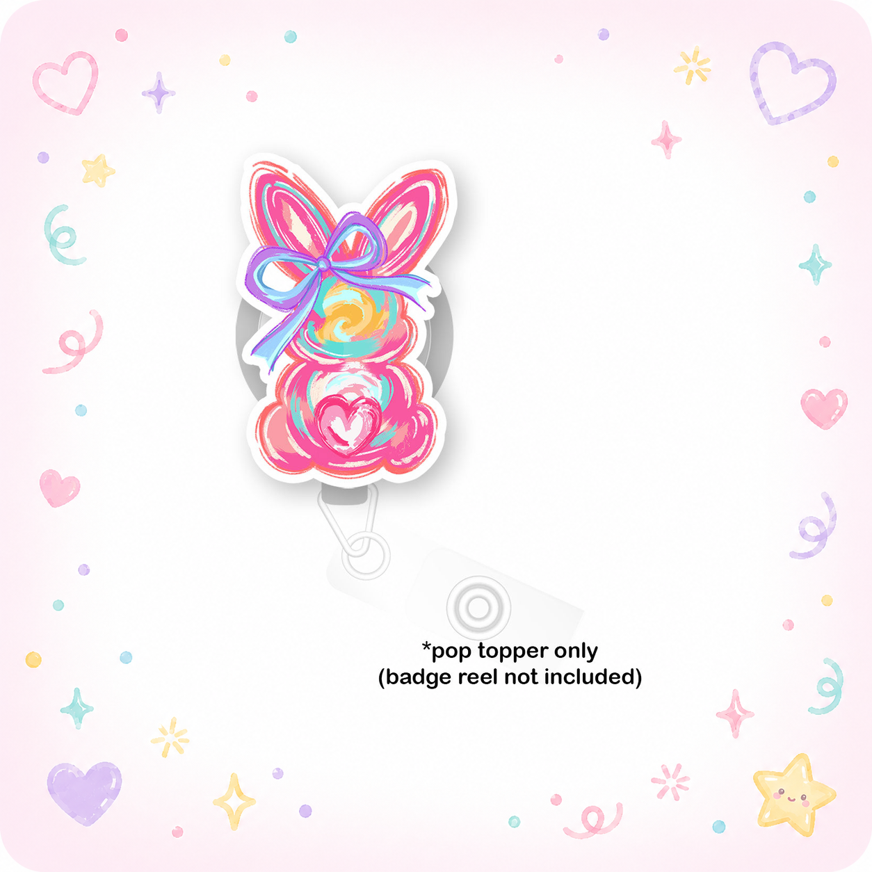 Easter Bunny Swirl Pop Topper - - Topperswap