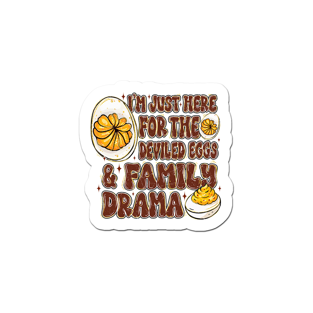 Deviled Egg Drama Diva Sticker - - Topperswap