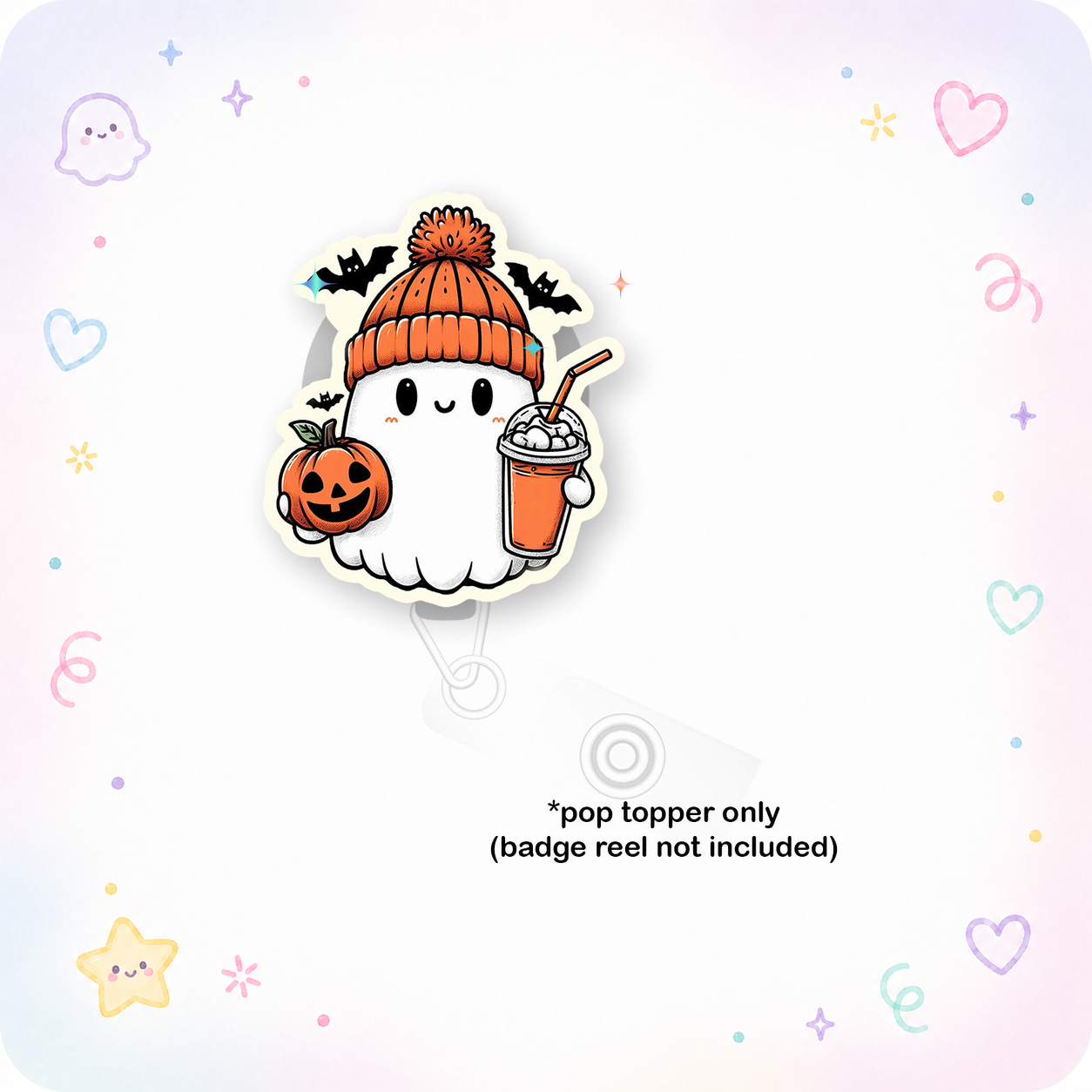 Pumpkin Ghost Vibes Pop Topper - - Topperswap