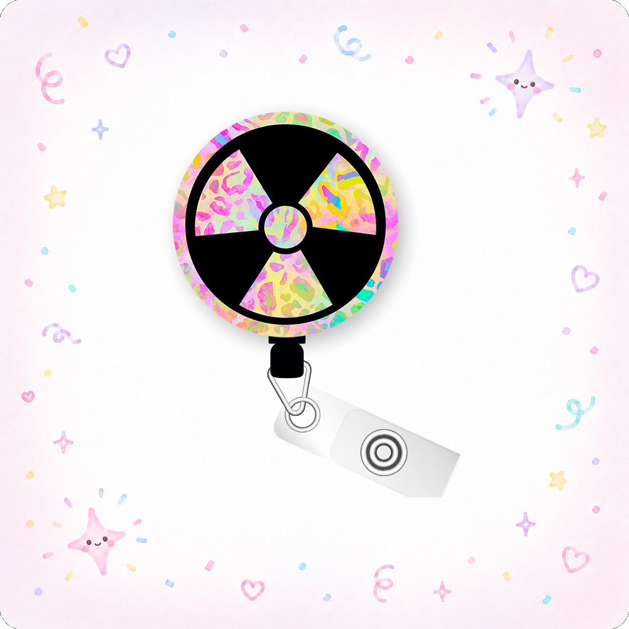 Radiology Symbol Spin Pop Topper Swapfinity Retractable ID Badge Reel - - Topperswap