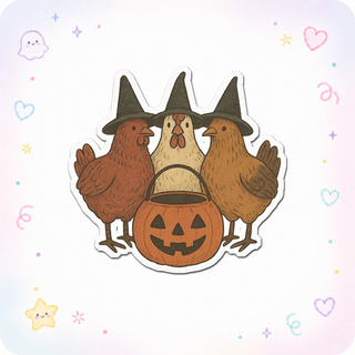 Witchy Chickens Sticker