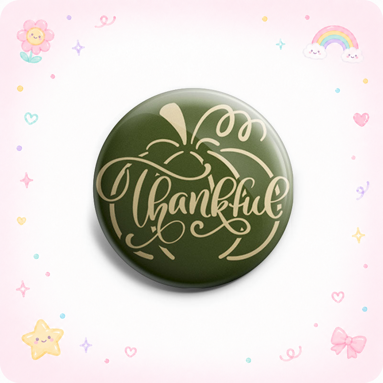 Scrolled Thankful Topper - Vault - - Topperswap