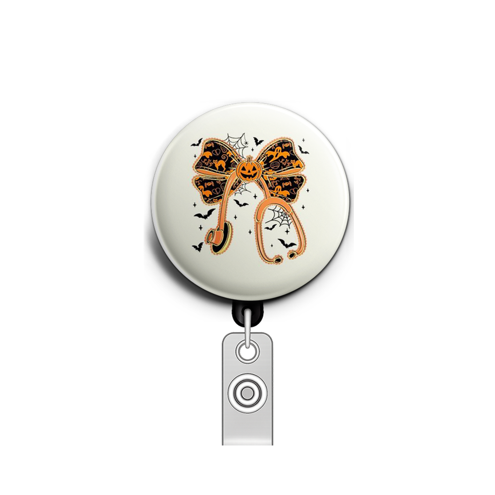 Spooky Stethoscope Swapfinity Retractable ID Badge Reel - - Topperswap
