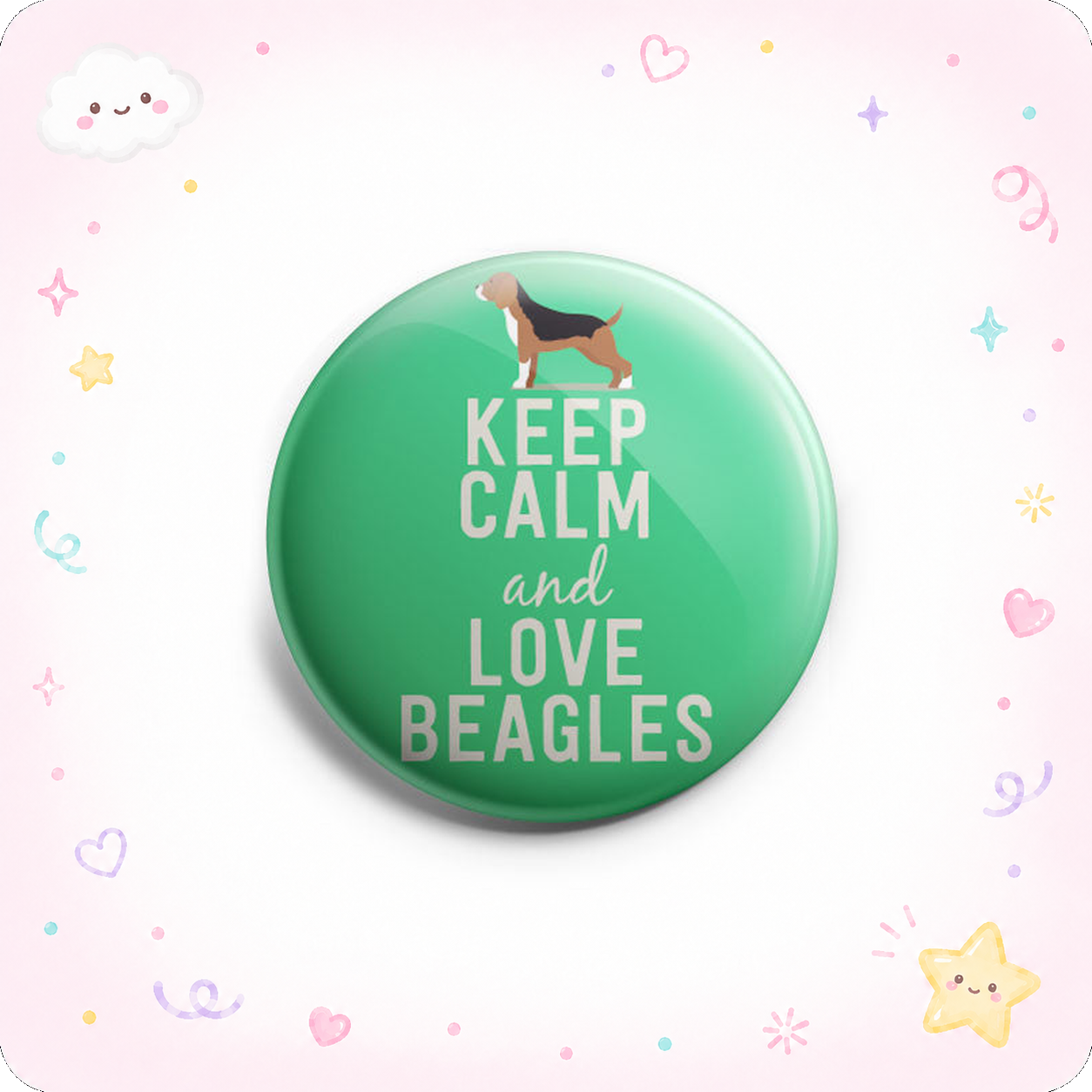 Keep Calm and Love Beagles Topper - - Topperswap