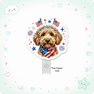 Patriotic Pooch Party Pop Topper
