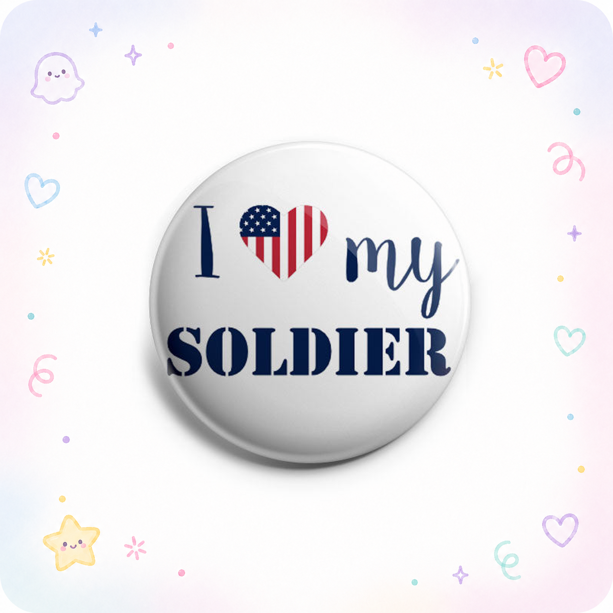I Love My Soldier Topper - - Topperswap
