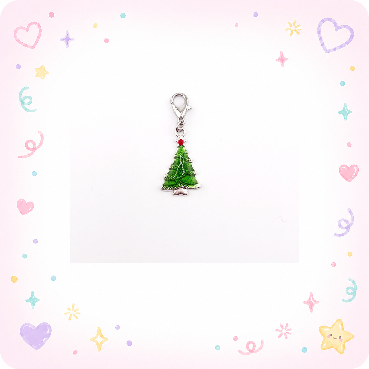 Festive Christmas Tree Charm Swapfinity Badge Reel Add-on - - Topperswap