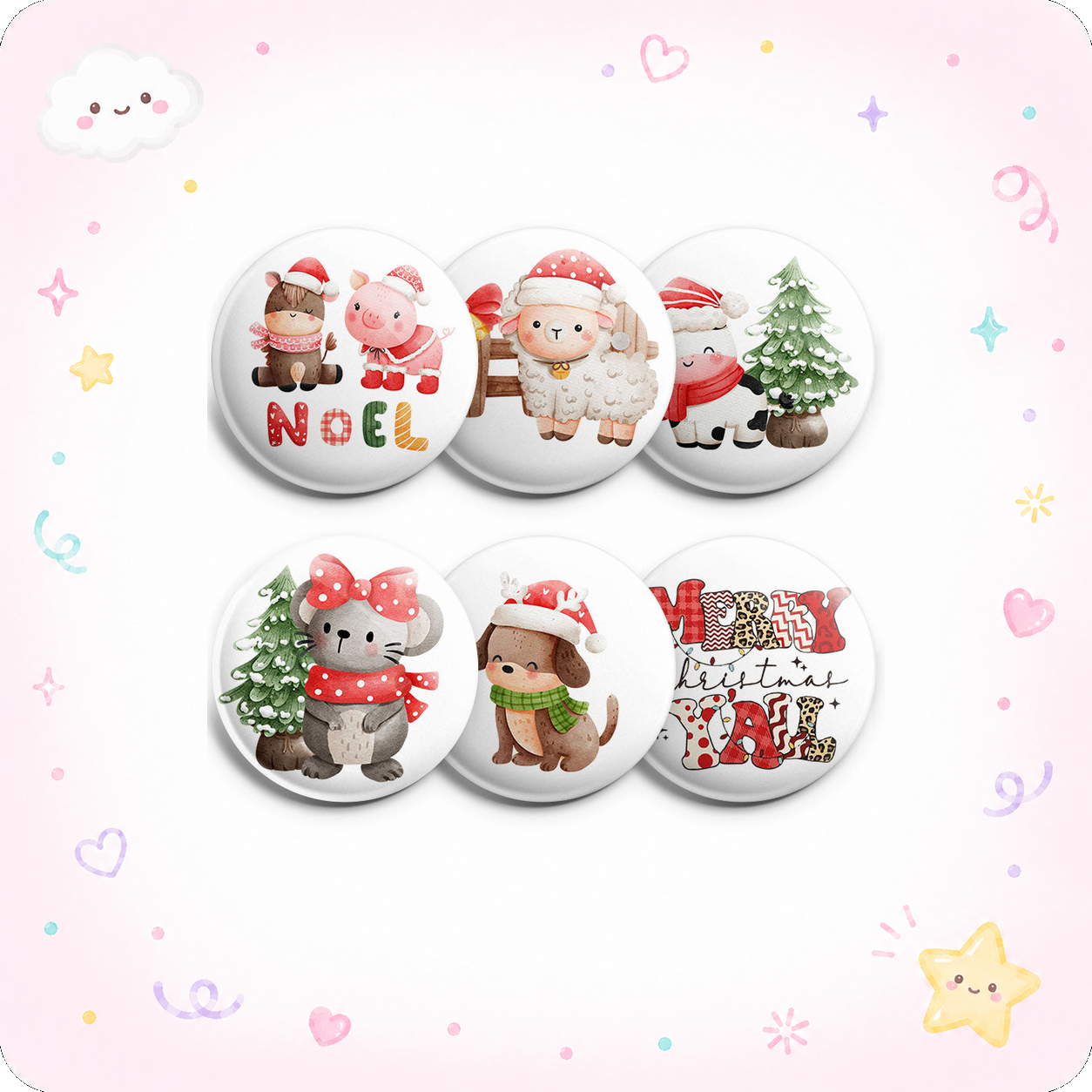 Christmas Farm & Merry Y'all Topper 6-Pack (Save 15%) - - Topperswap