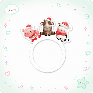 Santa Hat Farm Trio Swapper