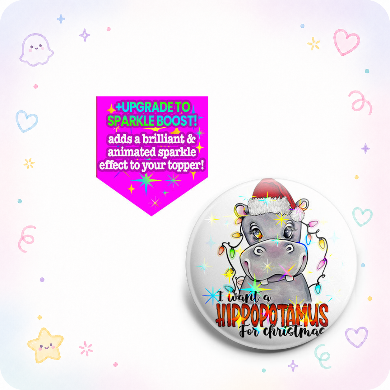 Hippo Christmas Topper - - Topperswap