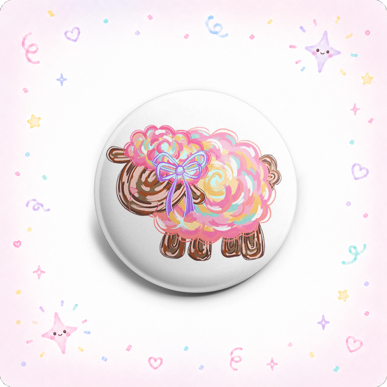Pastel Swirl Sheep Topper - - Topperswap