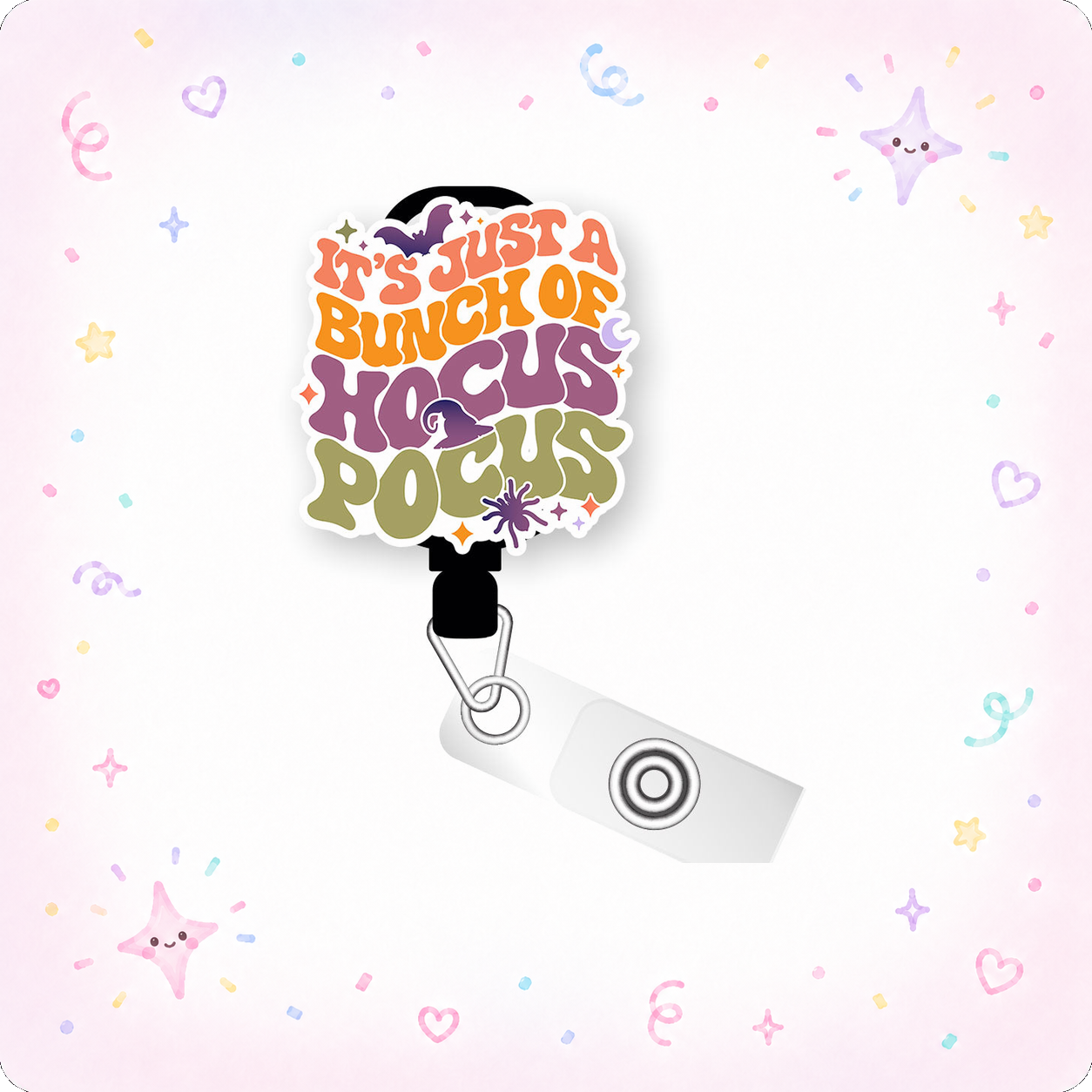 Hocus Focus Brew Pop Topper Swapfinity Retractable ID Badge Reel - - Topperswap