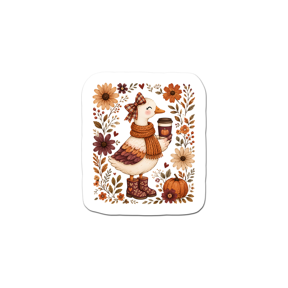Pumpkin Spice Duck Diva Sticker - - Topperswap