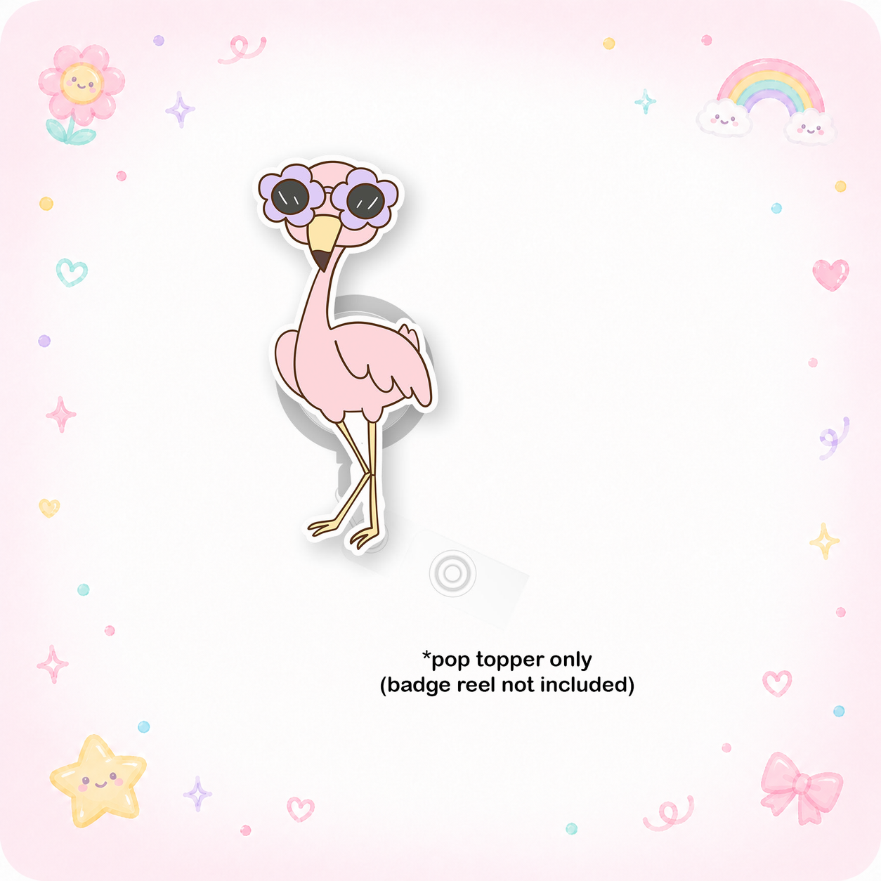 Flower Power Flamingo Pop Topper - - Topperswap