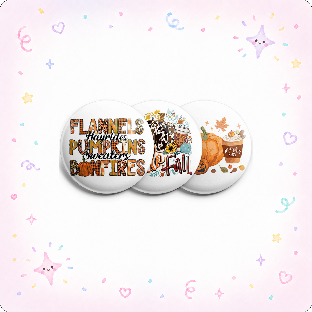 Cozy Pumpkin Topper 3-Pack (Save 5%) - - Topperswap