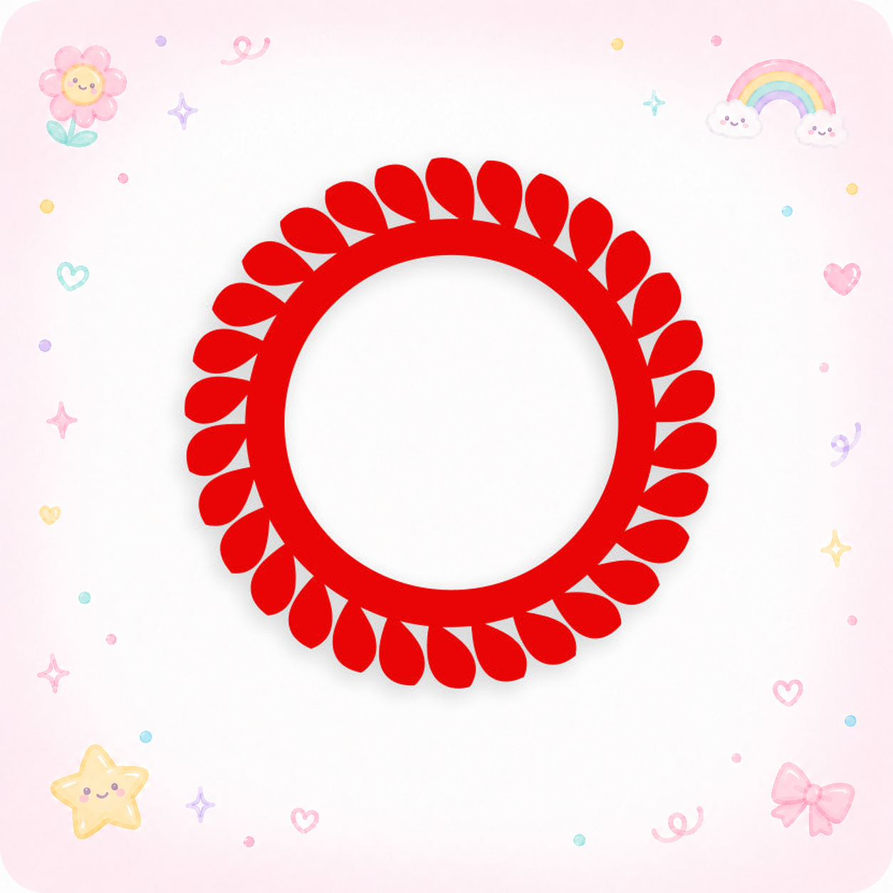 Spiraling Red Petals Swapper Frame - - Topperswap