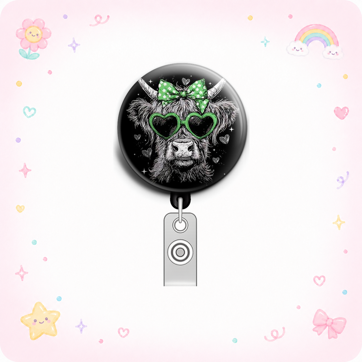 Highland Heartbreaker Swapfinity Retractable ID Badge Reel - - Topperswap