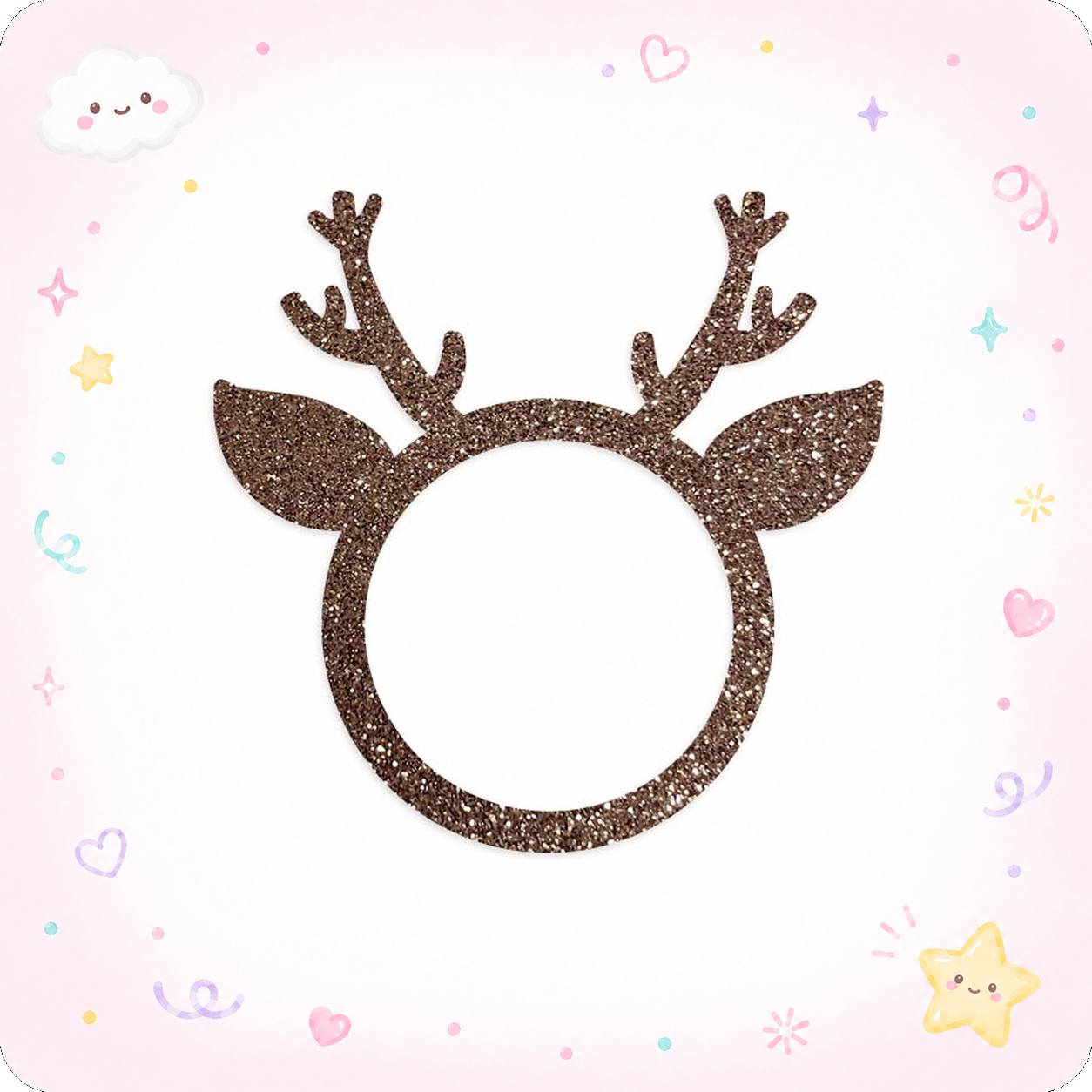 Sparkling Reindeer Antlers Swapfinity Swapper Frame - - Topperswap
