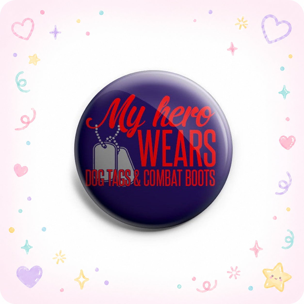 My Hero Wears Combat Boots Topper - - Topperswap