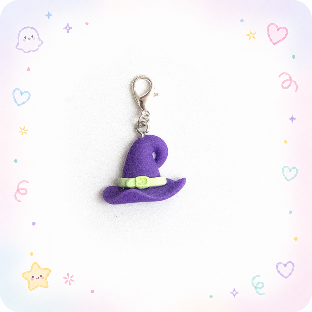 Purple Witch Hat Badge Reel Add-on - - Topperswap