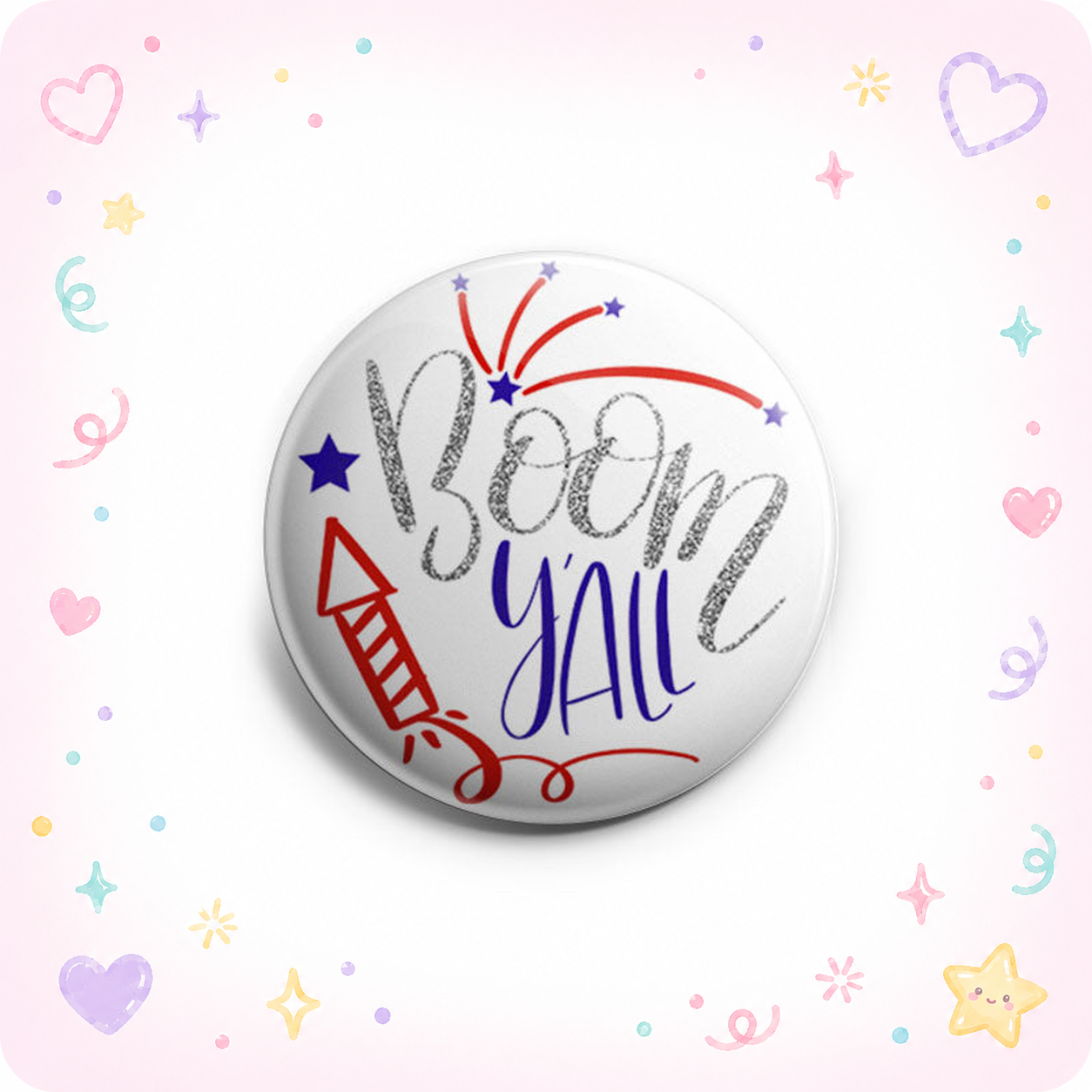 Boom Y'all 4th Of July Topper - - Topperswap