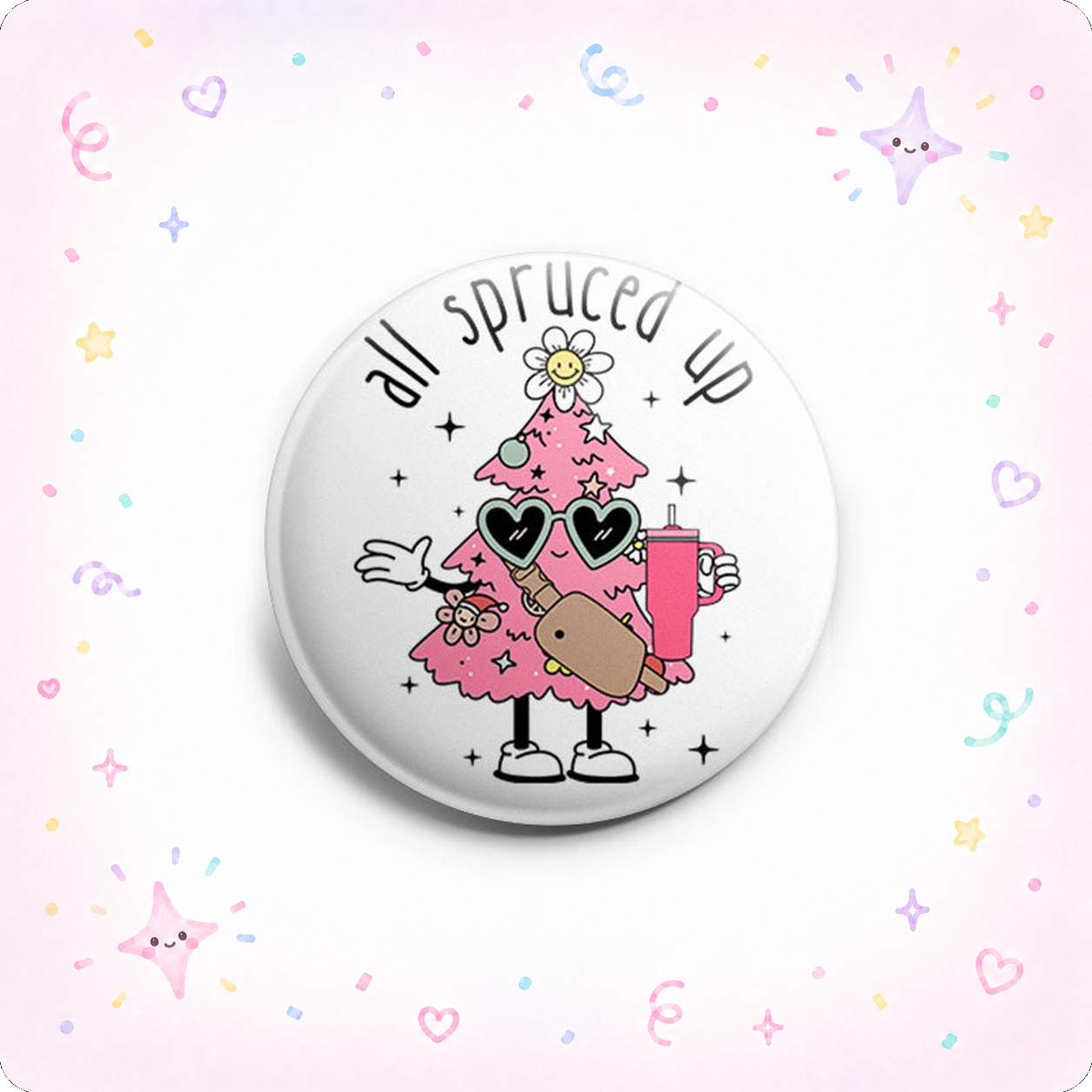Stylish Pink Christmas Topper - - Topperswap