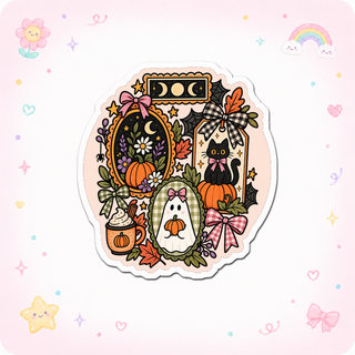 Spooky Cottage Frame Sticker