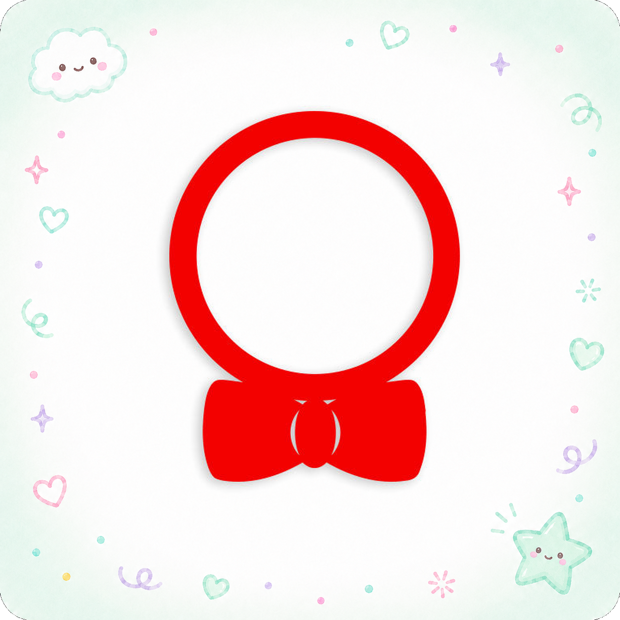 Straight Bow Swapfinity Swapper Frame - Red - - Topperswap