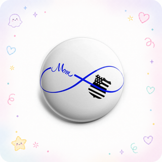 Infinity Thin Blue Line Mom Topper